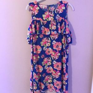 Simply Southern blue floral dress.